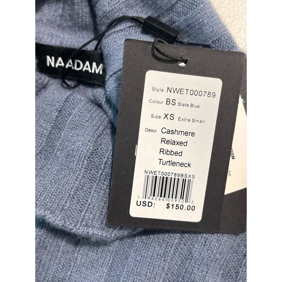 Naadam Cashmere Ribbed Loose Fit Turtleneck Sweater XS NWT - Picture 5 of 6
